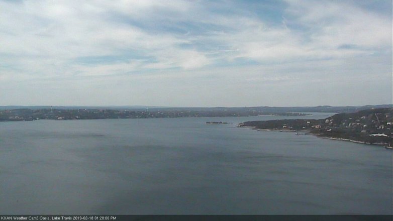 Lake Travis webcam, February 18, 2019 12:30 PM CT