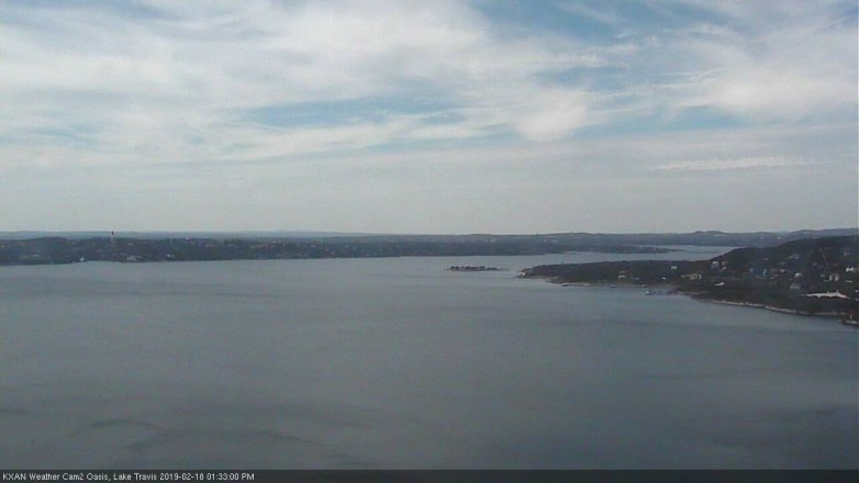 Lake Travis webcam, February 18, 2019 12:35 PM CT