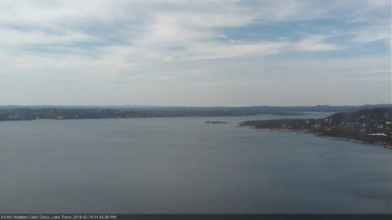 Lake Travis webcam, February 18, 2019 12:45 PM CT