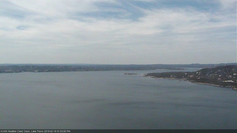 Lake Travis webcam, February 18, 2019 12:55 PM CT