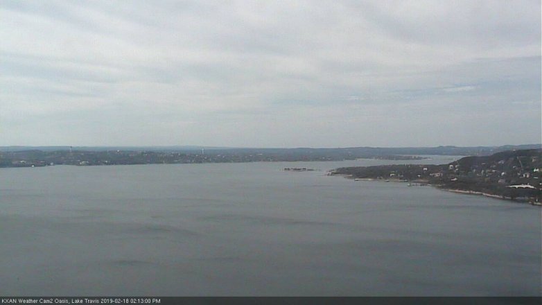 Lake Travis webcam, February 18, 2019 1:15 PM CT