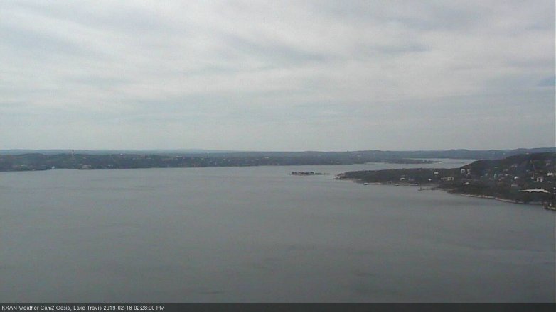 Lake Travis webcam, February 18, 2019 1:30 PM CT