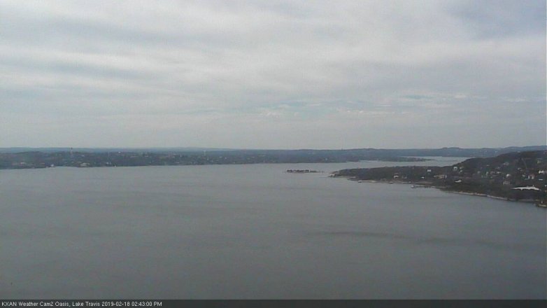 Lake Travis webcam, February 18, 2019 1:45 PM CT