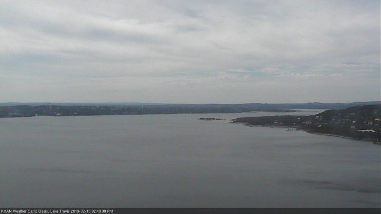 Lake Travis webcam, February 18, 2019 1:50 PM CT
