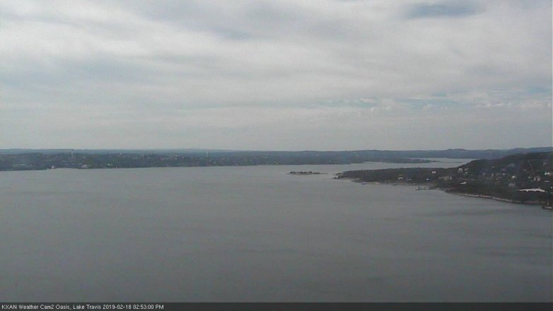 Lake Travis webcam, February 18, 2019 1:55 PM CT