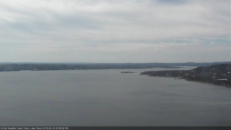 Lake Travis webcam, February 18, 2019 2:00 PM CT