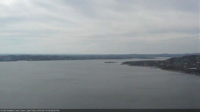 Lake Travis webcam, February 18, 2019 2:10 PM CT