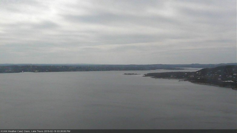 Lake Travis webcam, February 18, 2019 2:40 PM CT