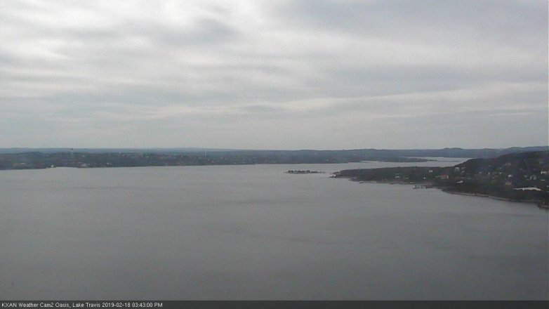 Lake Travis webcam, February 18, 2019 2:45 PM CT