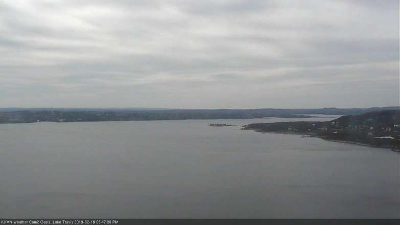 Lake Travis webcam, February 18, 2019 2:50 PM CT