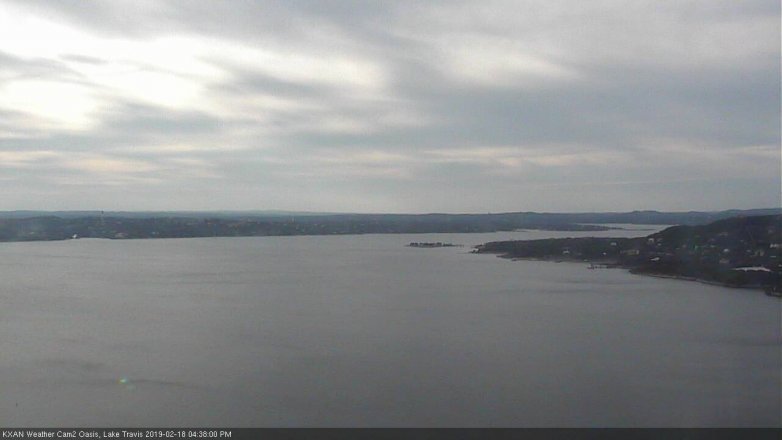 Lake Travis webcam, February 18, 2019 3:40 PM CT