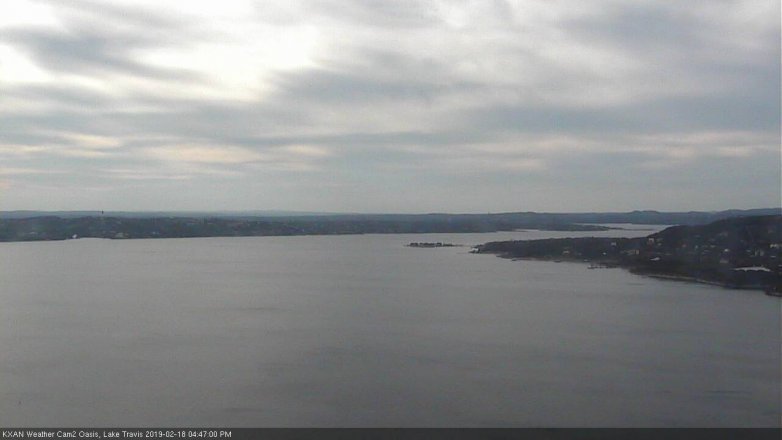 Lake Travis webcam, February 18, 2019 3:50 PM CT