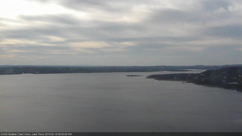 Lake Travis webcam, February 18, 2019 3:55 PM CT