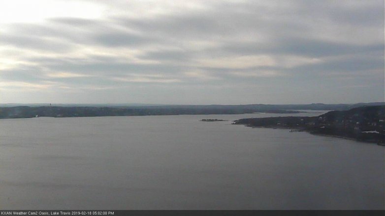 Lake Travis webcam, February 18, 2019 4:05 PM CT