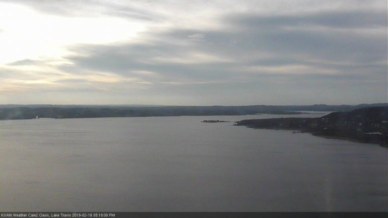 Lake Travis webcam, February 18, 2019 4:20 PM CT