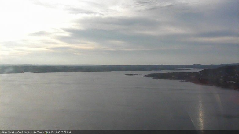 Lake Travis webcam, February 18, 2019 4:25 PM CT