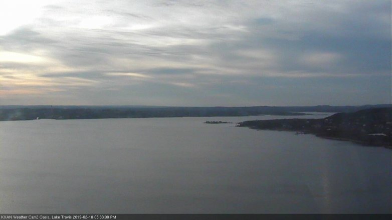 Lake Travis webcam, February 18, 2019 4:35 PM CT