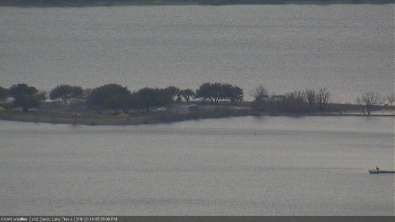 Lake Travis webcam, February 18, 2019 4:40 PM CT