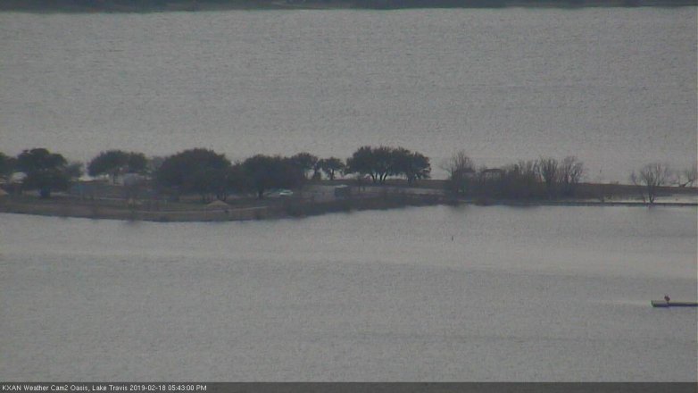 Lake Travis webcam, February 18, 2019 4:45 PM CT