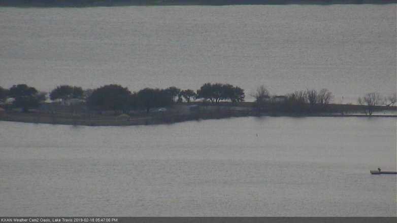 Lake Travis webcam, February 18, 2019 4:50 PM CT