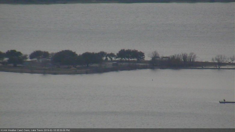Lake Travis webcam, February 18, 2019 5:00 PM CT