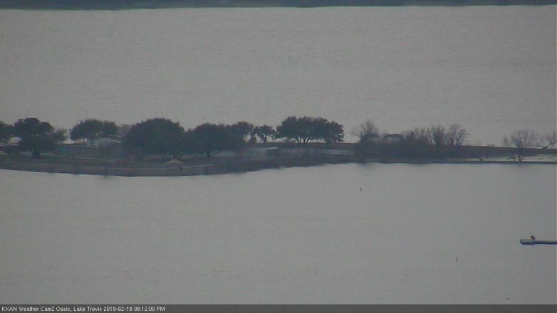Lake Travis webcam, February 18, 2019 5:15 PM CT
