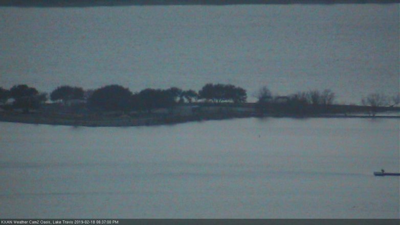 Lake Travis webcam, February 18, 2019 5:40 PM CT