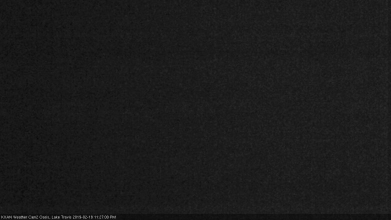 Lake Travis webcam, February 18, 2019 10:30 PM CT