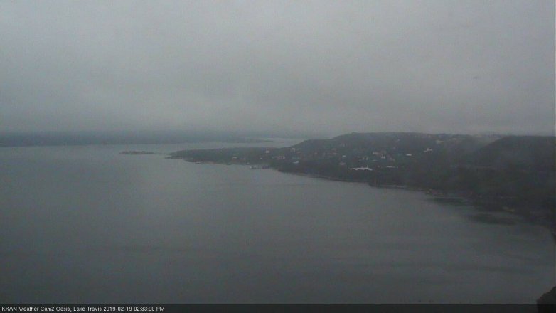 Lake Travis webcam, February 19, 2019 1:35 PM CT