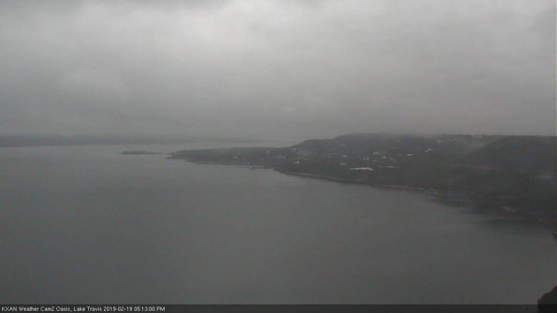 Lake Travis webcam, February 19, 2019 4:15 PM CT