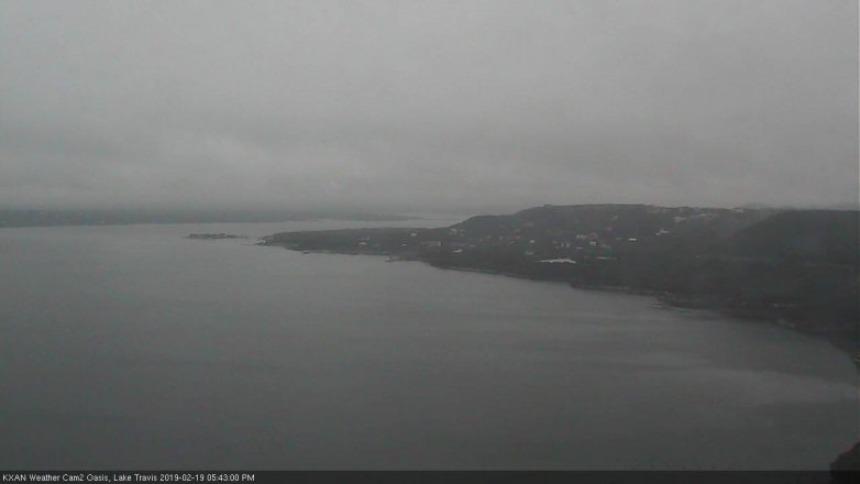 Lake Travis webcam, February 19, 2019 4:45 PM CT