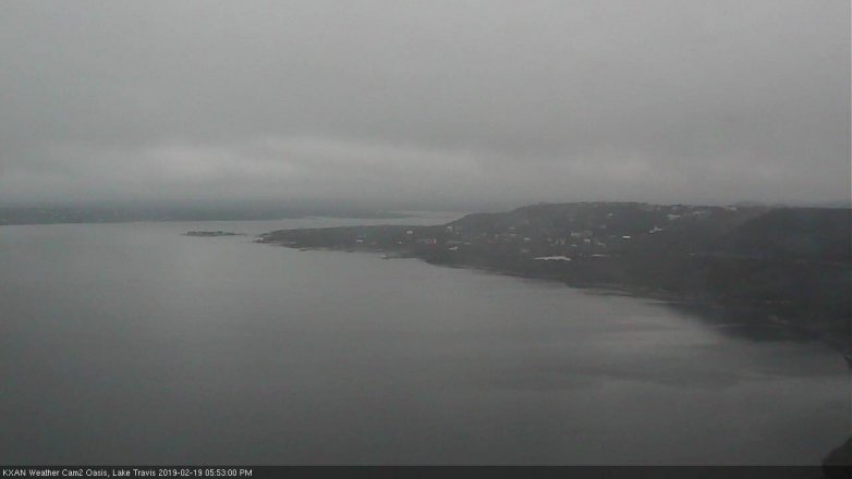 Lake Travis webcam, February 19, 2019 4:55 PM CT
