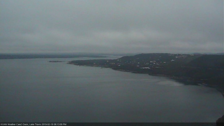 Lake Travis webcam, February 19, 2019 5:15 PM CT