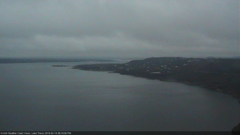 Lake Travis webcam, February 19, 2019 5:20 PM CT