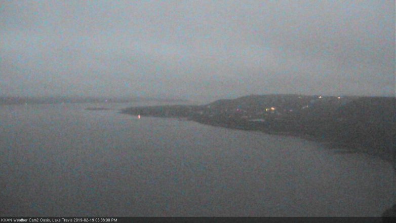 Lake Travis webcam, February 19, 2019 5:40 PM CT