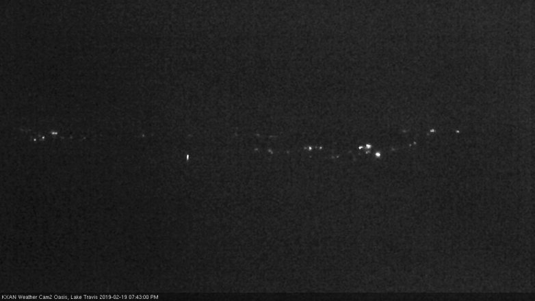 Lake Travis webcam, February 19, 2019 6:45 PM CT