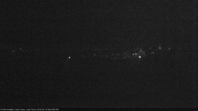 Lake Travis webcam, February 19, 2019 8:45 PM CT