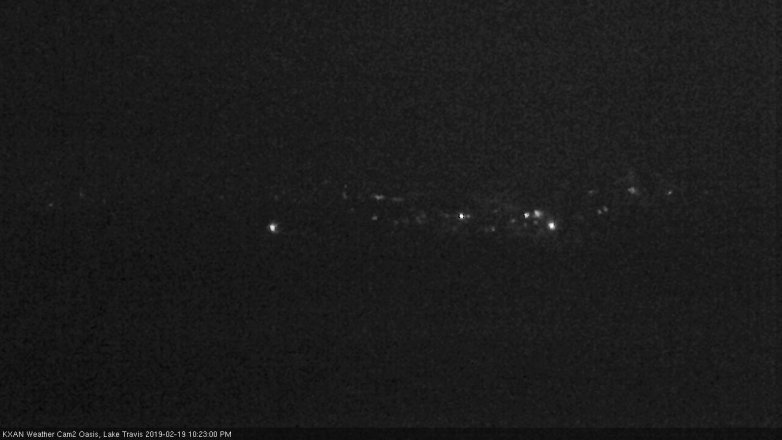 Lake Travis webcam, February 19, 2019 9:25 PM CT