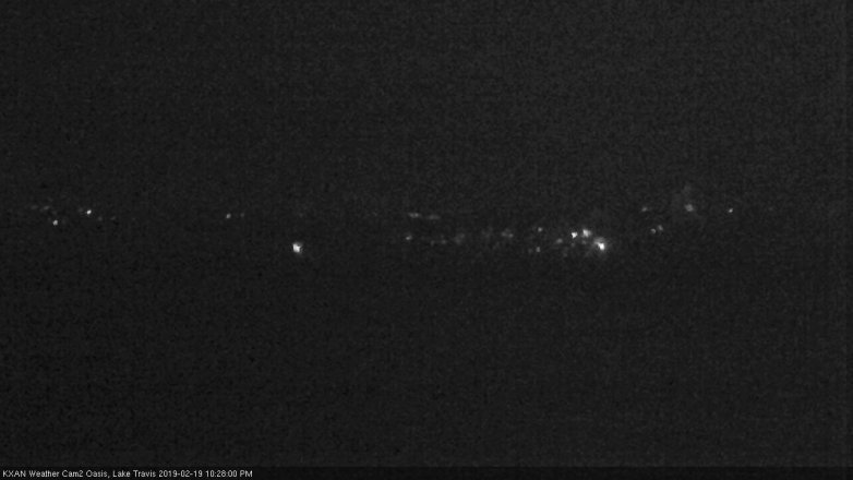 Lake Travis webcam, February 19, 2019 9:30 PM CT