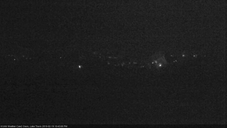 Lake Travis webcam, February 19, 2019 9:45 PM CT