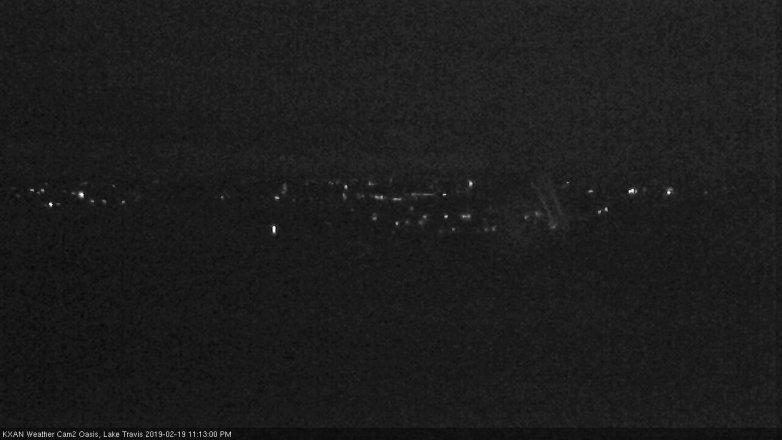 Lake Travis webcam, February 19, 2019 10:15 PM CT
