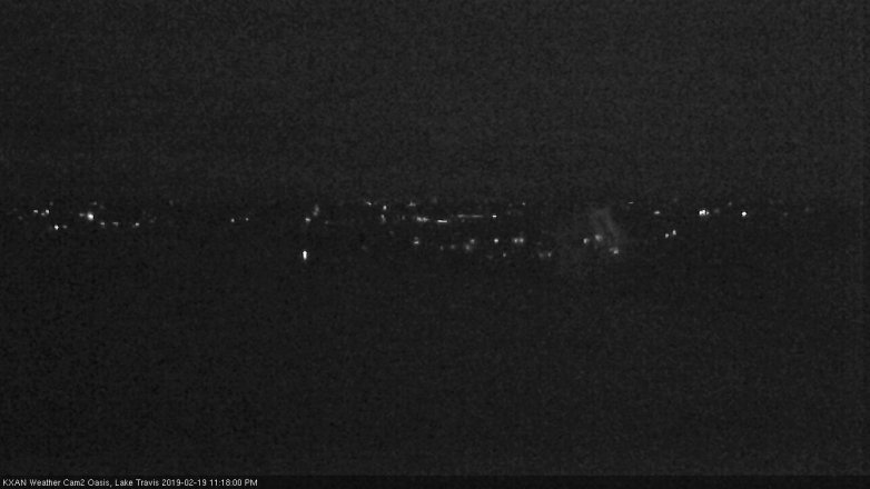 Lake Travis webcam, February 19, 2019 10:20 PM CT