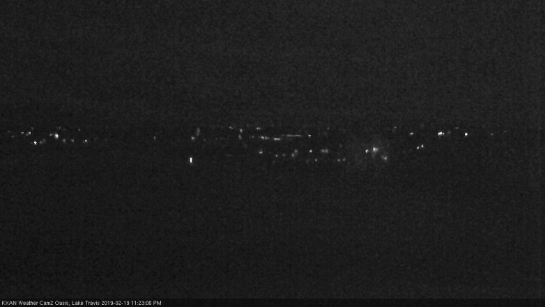 Lake Travis webcam, February 19, 2019 10:25 PM CT