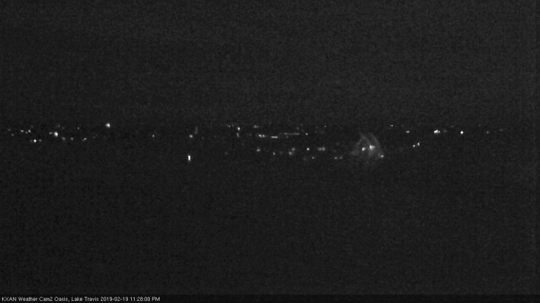 Lake Travis webcam, February 19, 2019 10:30 PM CT