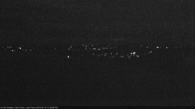 Lake Travis webcam, February 19, 2019 10:40 PM CT