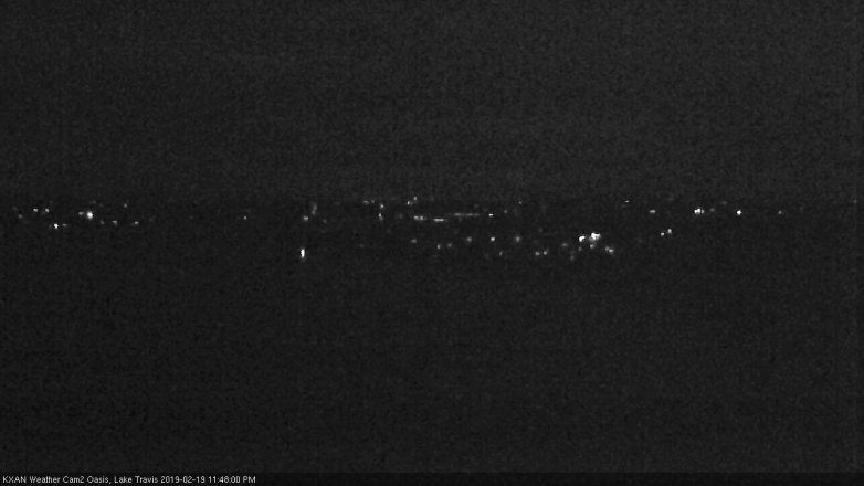 Lake Travis webcam, February 19, 2019 10:50 PM CT