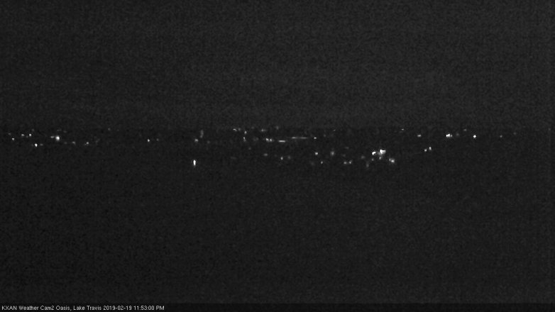 Lake Travis webcam, February 19, 2019 10:55 PM CT