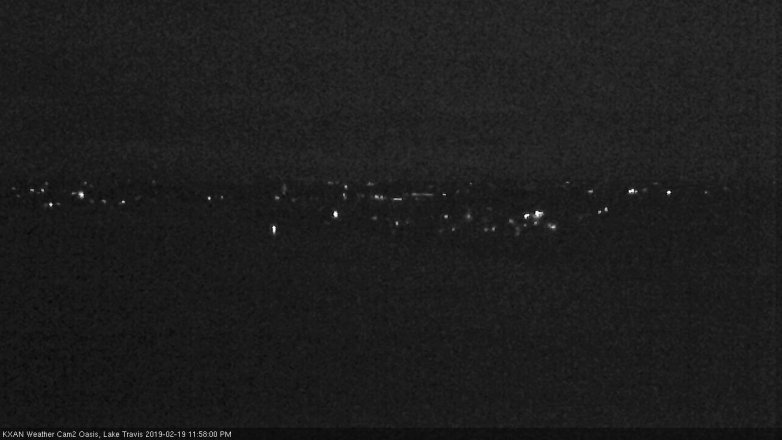 Lake Travis webcam, February 19, 2019 11:00 PM CT