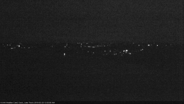 Lake Travis webcam, February 19, 2019 11:05 PM CT