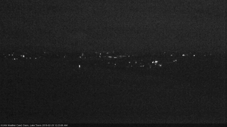 Lake Travis webcam, February 19, 2019 11:25 PM CT